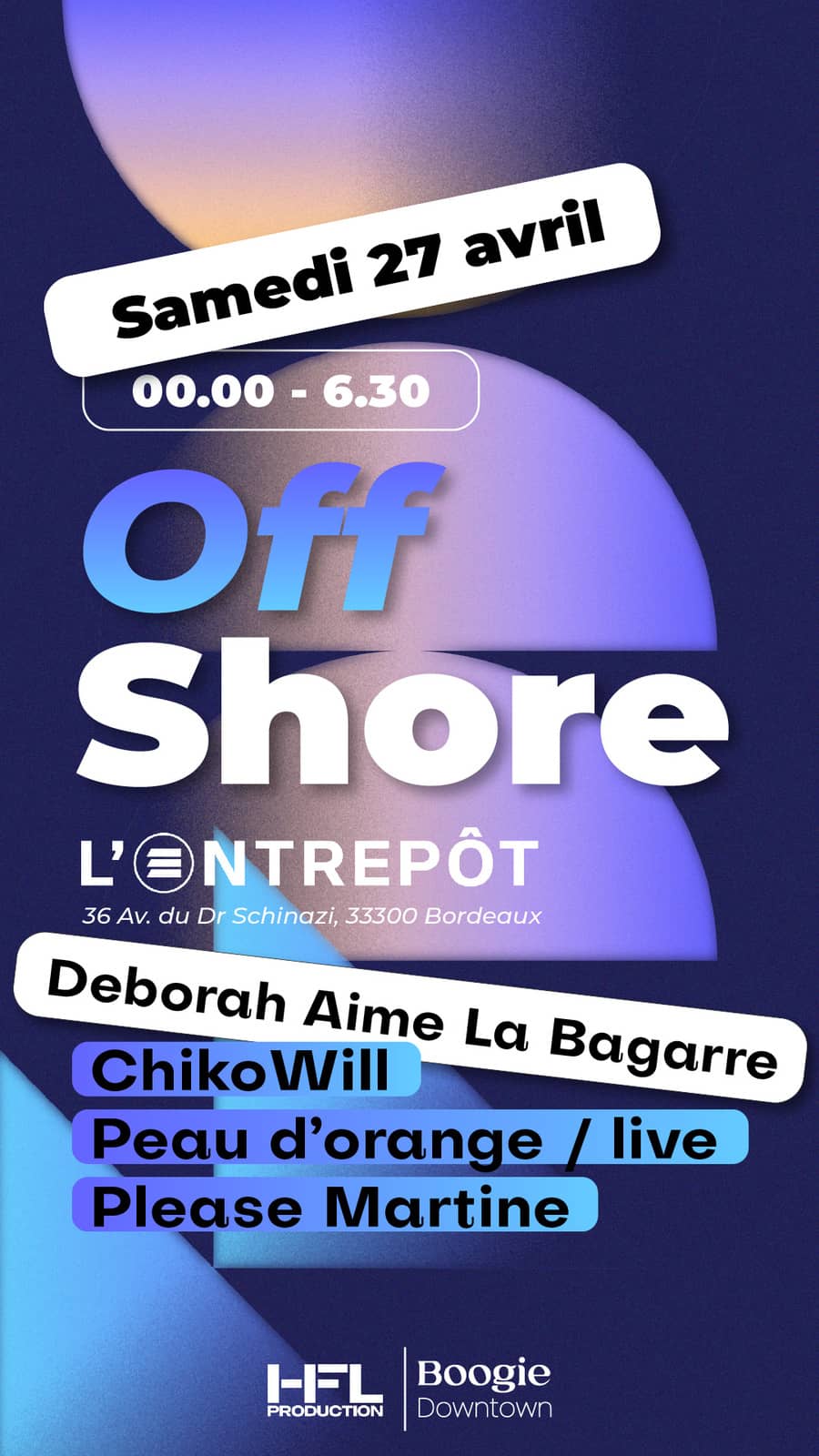 OFF SHORE invite Deborah Aime La Bagarre