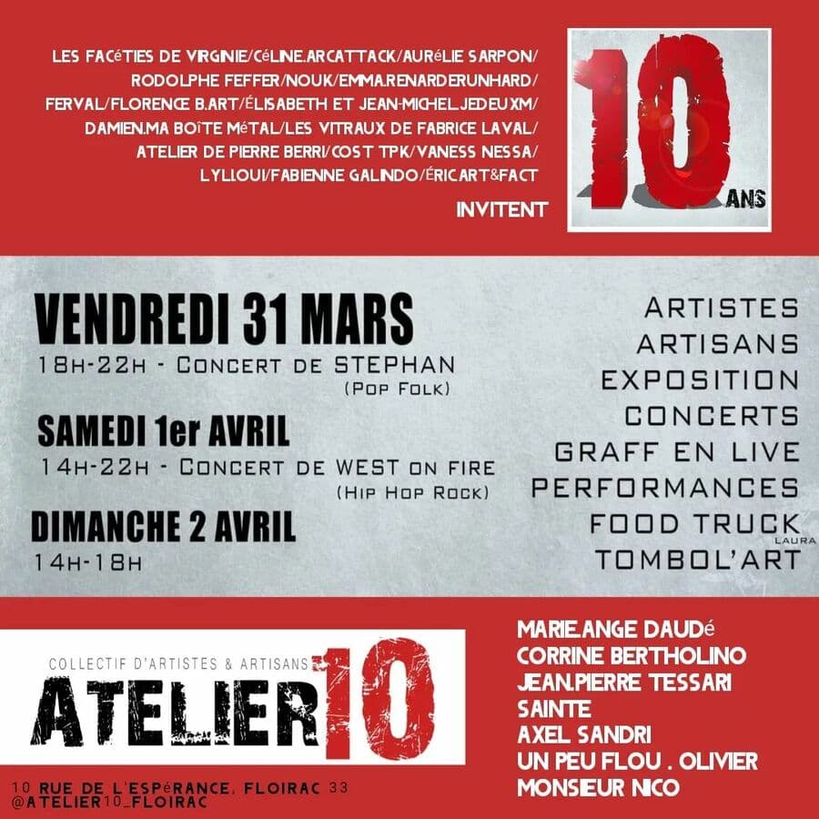 10 ANS DE L ATELIER 10