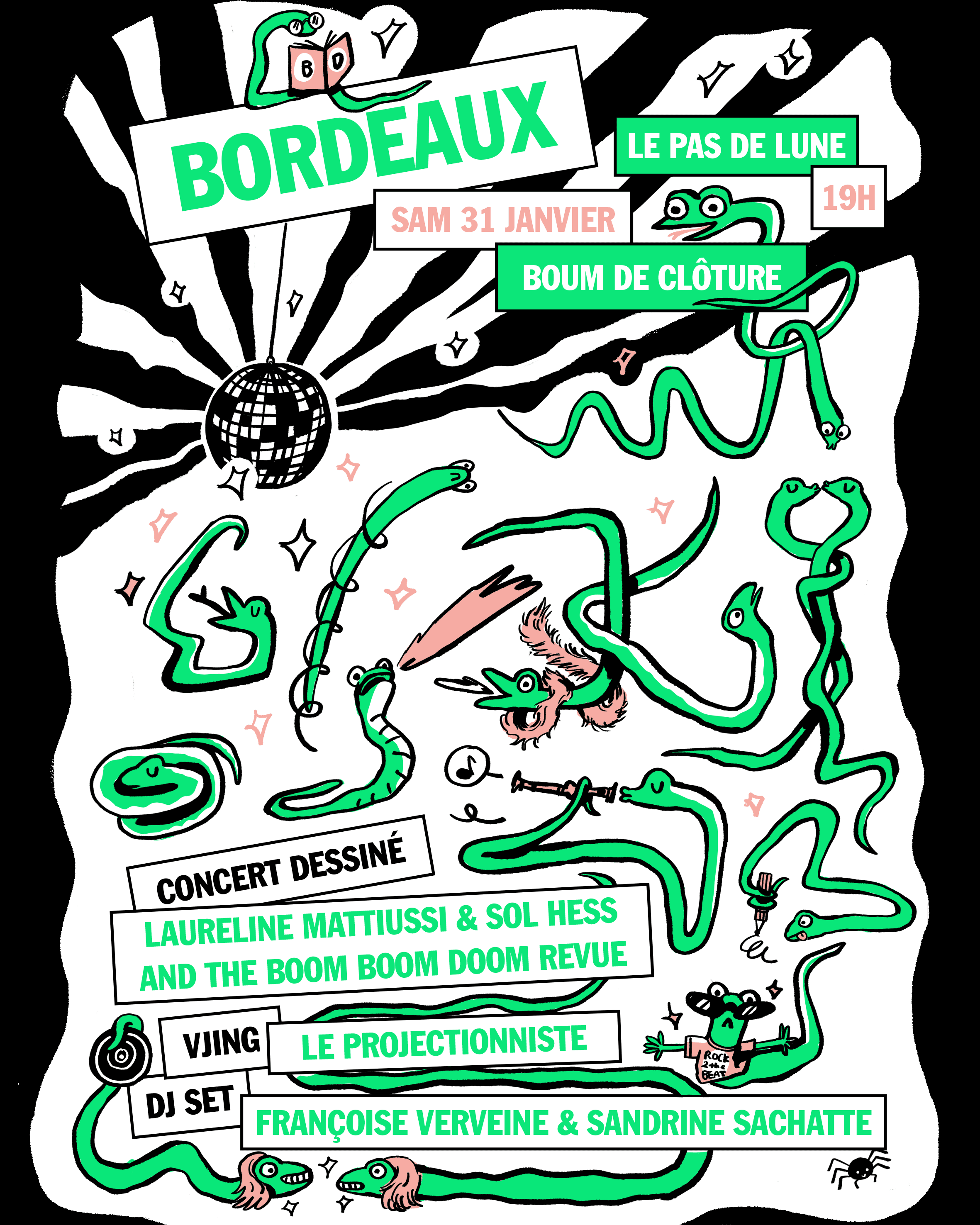 Fête interconnectée de la BD : soirée de clôture (expo + concert dessiné + mix)