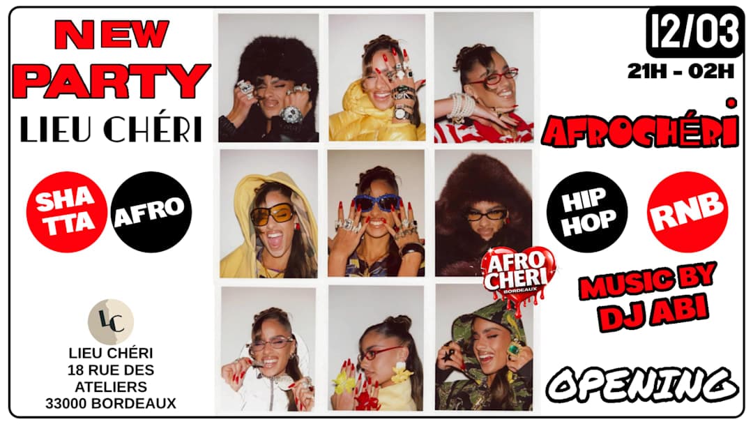 AFROCHÉRI : NEW PARTY AFRO SHATTA RNB