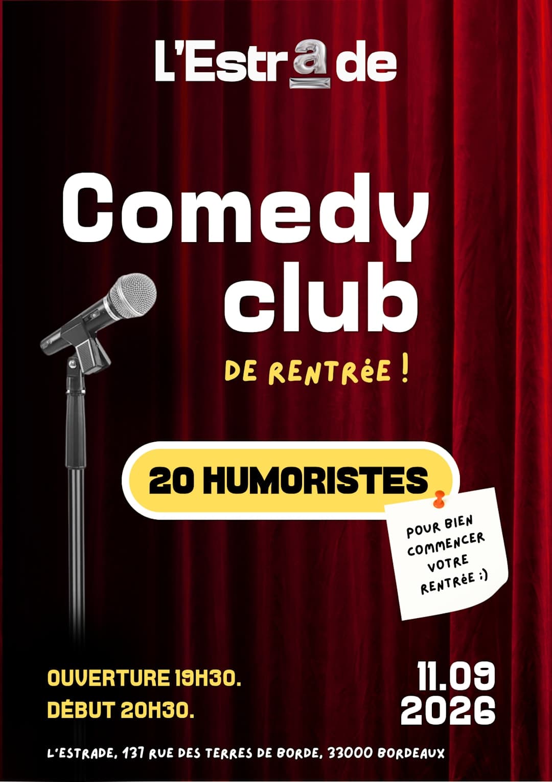 Comedy Club de rentrée