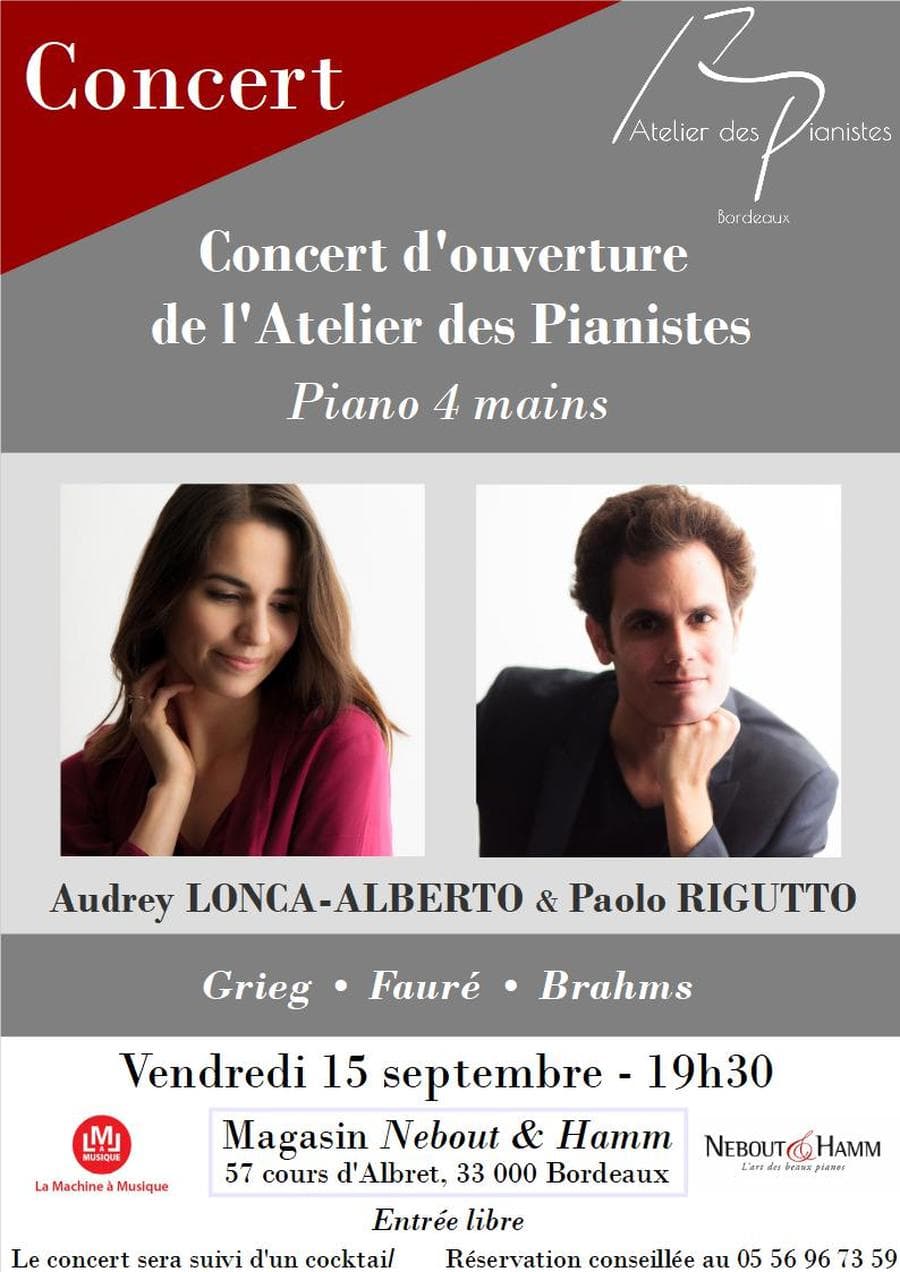 Concert d'ouverture de l'Atelier des Pianistes