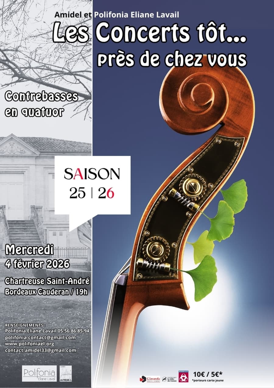 Concert tôt... Contrebasses en quatuor