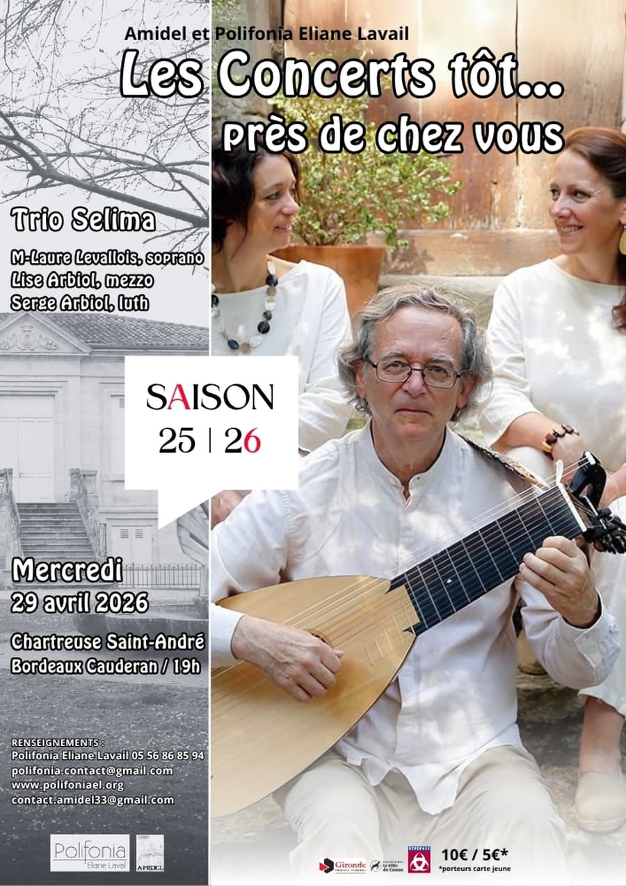 Concert tôt... Trio Selima