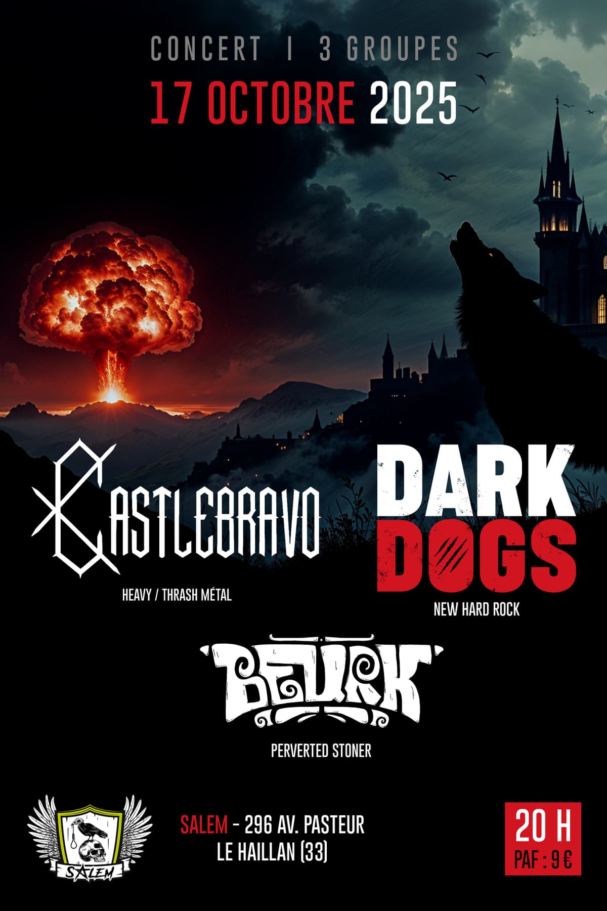 DARK DOGS + BEURK + CASTELBRAVO