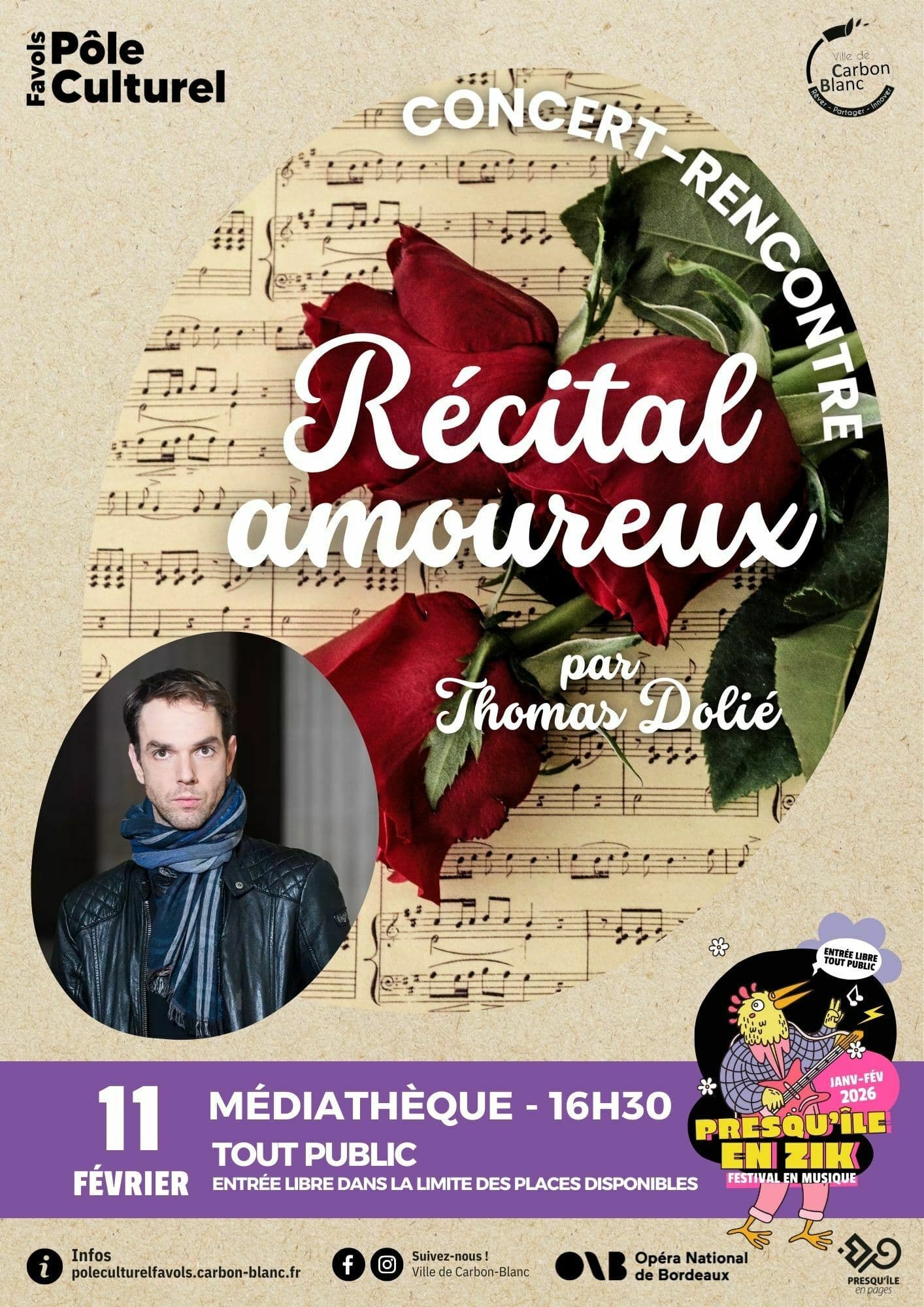 RÉCITAL AMOUREUX par Thomas Dolié