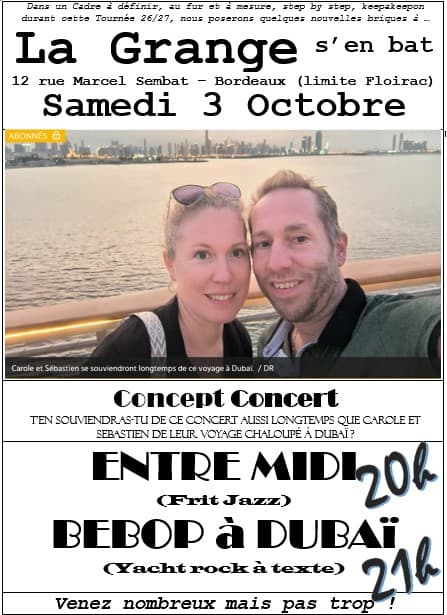 Concept Concert Entre-midi / Bebop à Dubaï