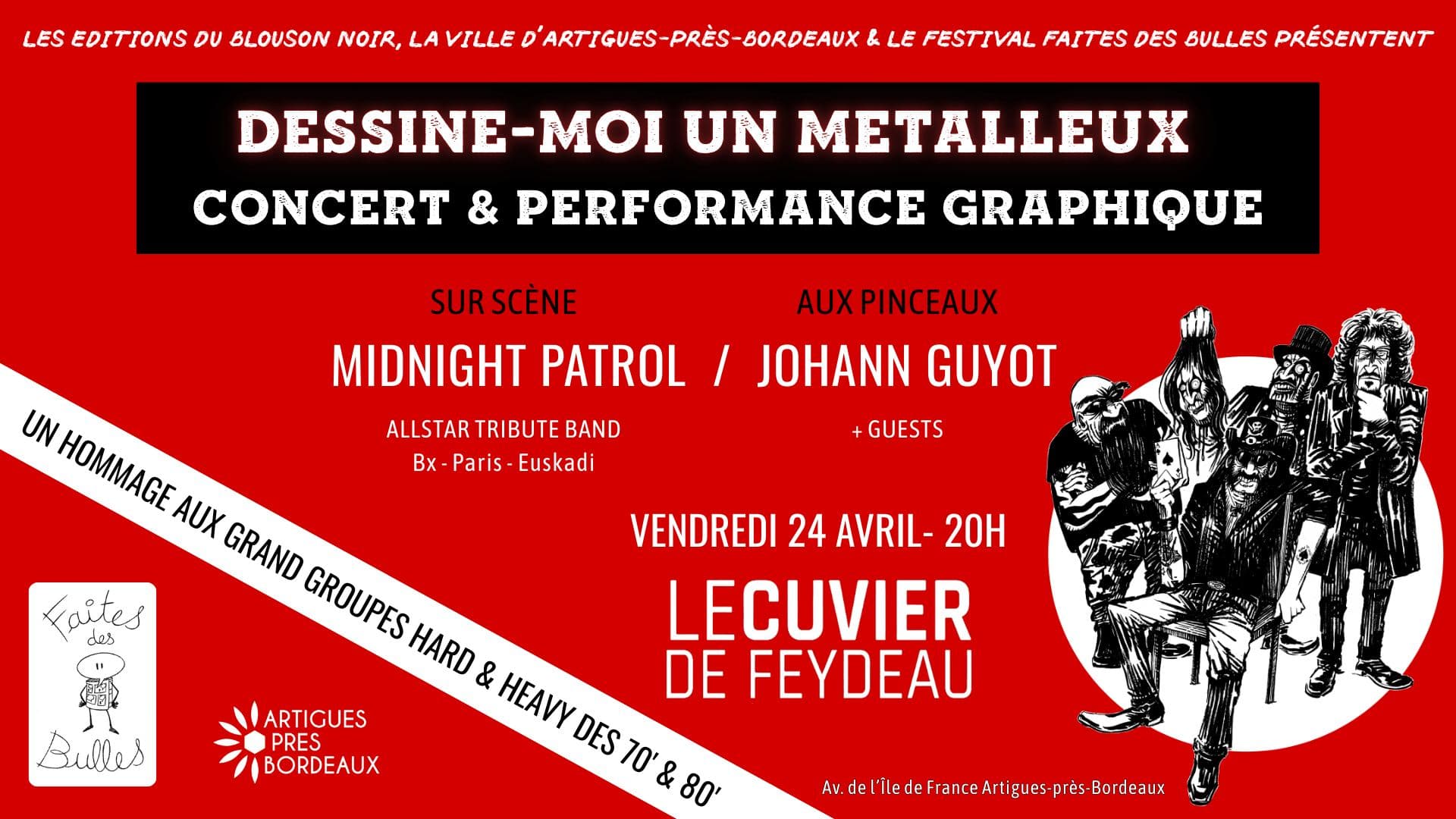 CONCERT DESSINÉ : MIDNIGHT PATROL & Johann GUYOT
