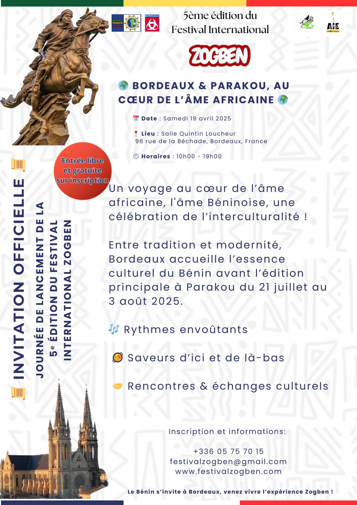 Journée de lancement de la 5ème édition du Festival International Zogben