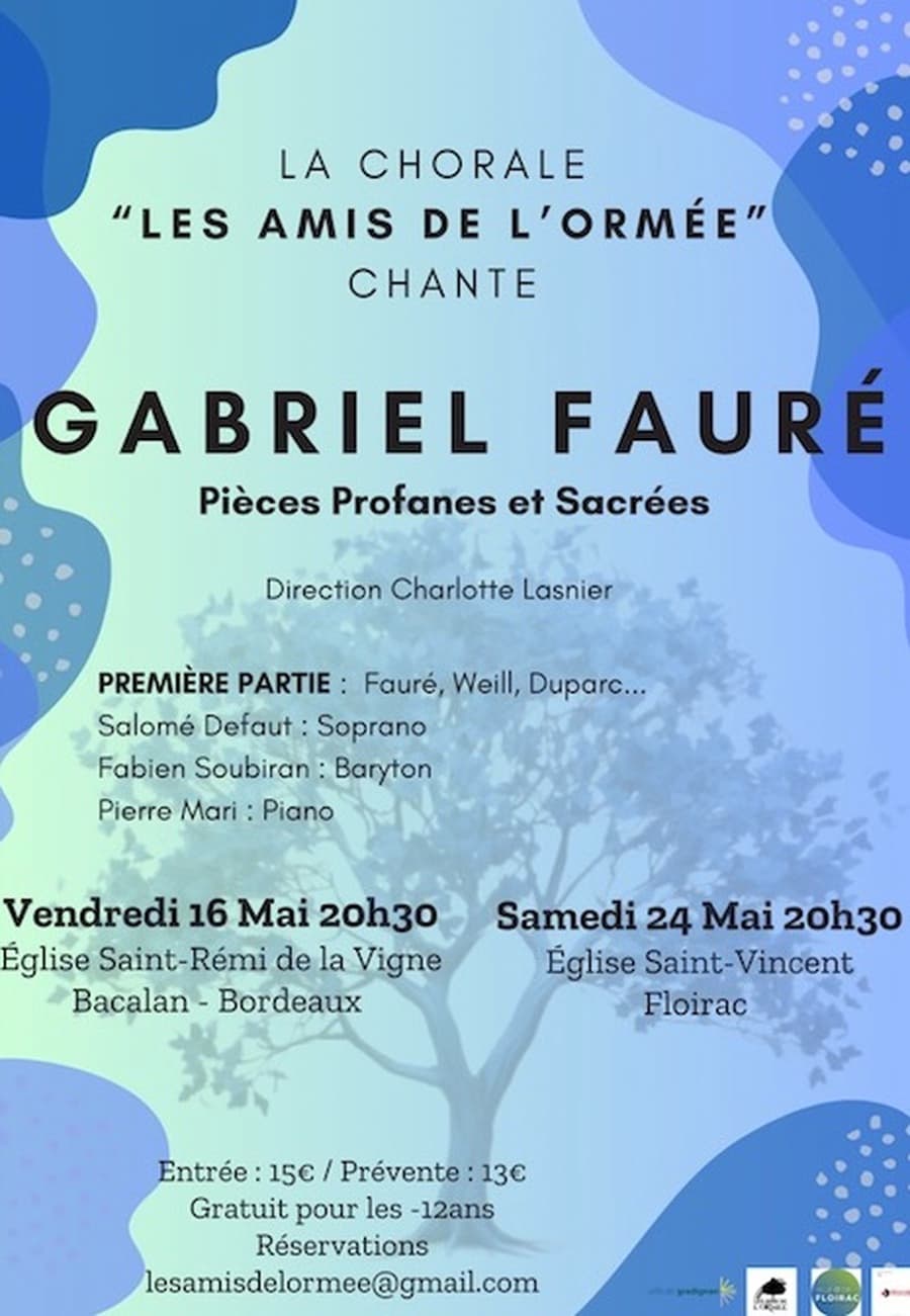 La chorale des Amis de l’Ormée chante Gabriel Fauré