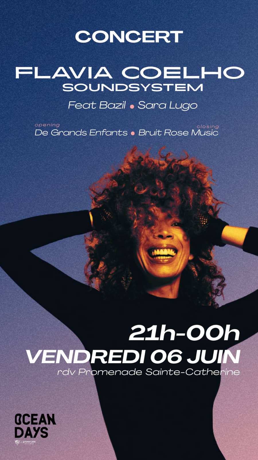 OCEAN DAYS : Flavia Coelho Soundsystel + De grands enfants + Bruit rose + Owlshake