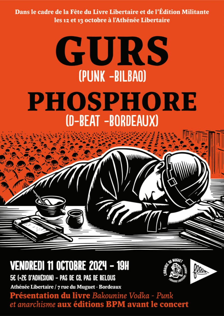 Ouverture de la FLLEM : Gurs (punk – Bilbao) + Phosphore (D-beat – Bordeaux)