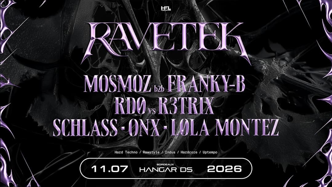 Ravetek : Mosmoz b2b Franky-B, RDØ vs R3trix, Schlass
