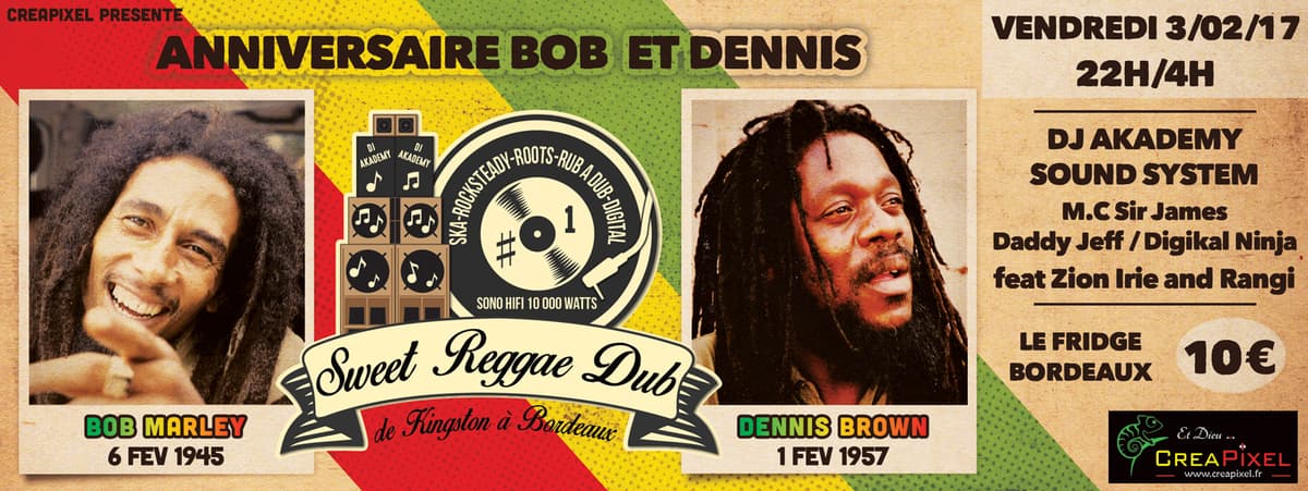 Sweet Reggae Dub #1 : avec Dennis:DJ Akademy + ZionIrie + Rangi