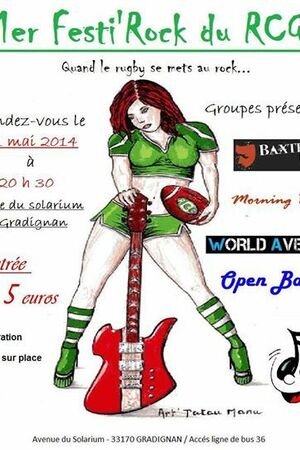 1ER FESTY'ROCK DU RCG Avec BAXTER FLY + WORLD AVENUE + MORNING RIDE + OPEN BAR