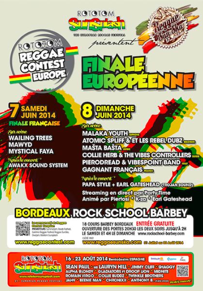 European Reggae Contest - Finale Française Avec Wailing Trees + Mawyd + Mystical Faya