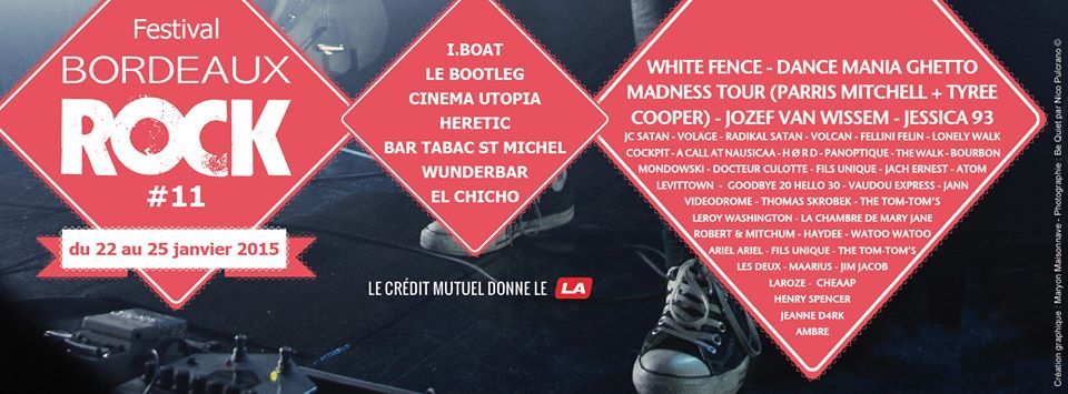 FESTIVAL BORDEAUX ROCK ''Rock en ville'' Avec Lonely Walk + Good Bye 20 Hello 30 + Jeanne D4rk + VIDEODROME + Vaudou Express