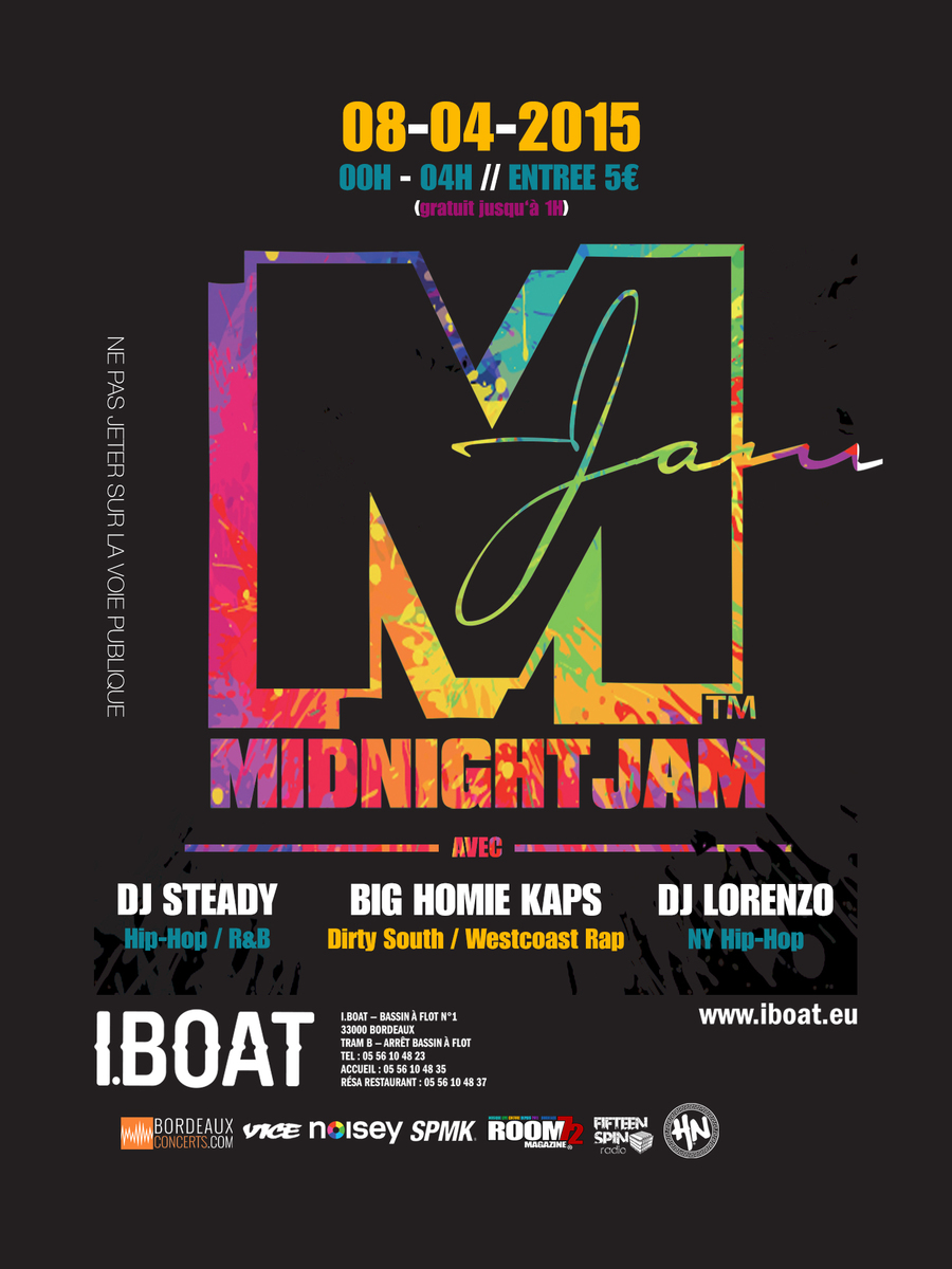 Midnight Jam #2 Avec DJ Steady + Big Homie Kaps + DJ Lorenzo