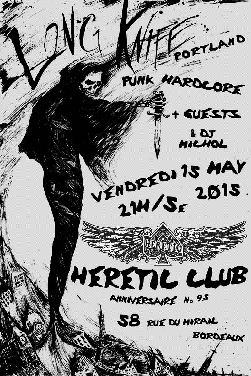 HERETIC CLUB BIRTHDAY Avec LONG KNIFE + GHETTÖ + DJ DAVID GHETTÖ