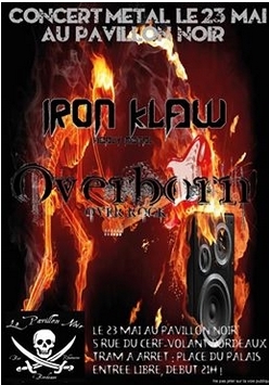 Soirée Metal ! Avec Overborn + Iron Klaw