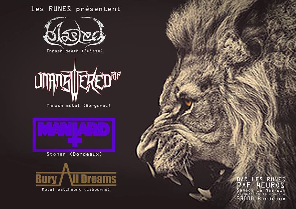 Metal party! Avec blasted + bury all dreams + unanswered + maniard