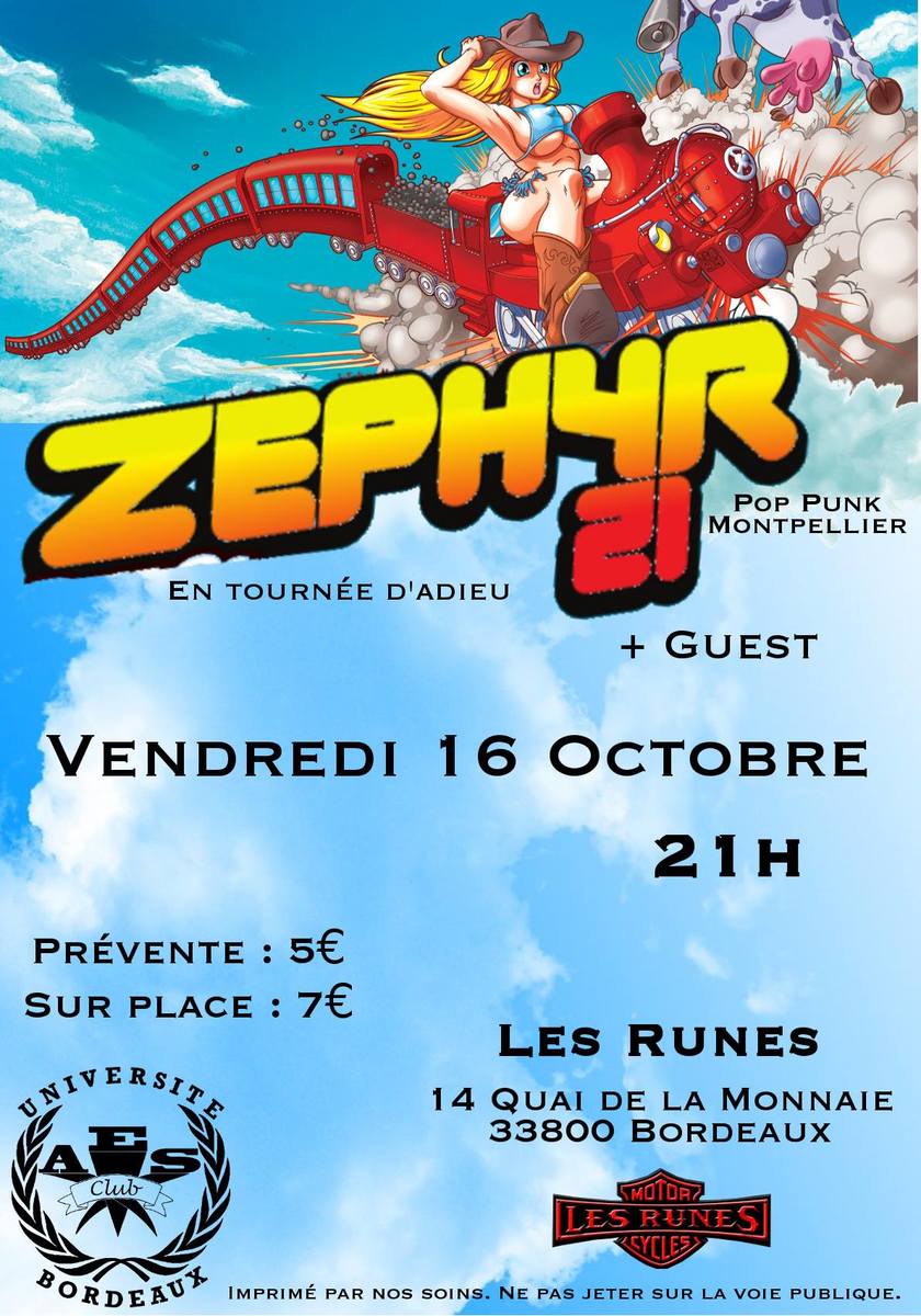 Zephyr 21 + McFly,Cherry and sunglasses + Almighty chicks from the Atlantic