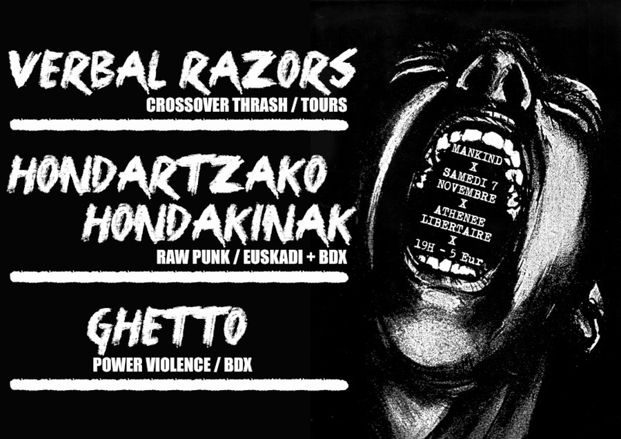 VERBAL RAZORS + HONDARTZAKO HONDAKINAK + GHETTÖ