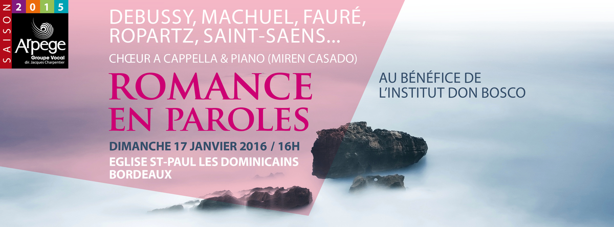 Concert Arpège au profit de l'Institut Don Bosco : Romance en Paroles