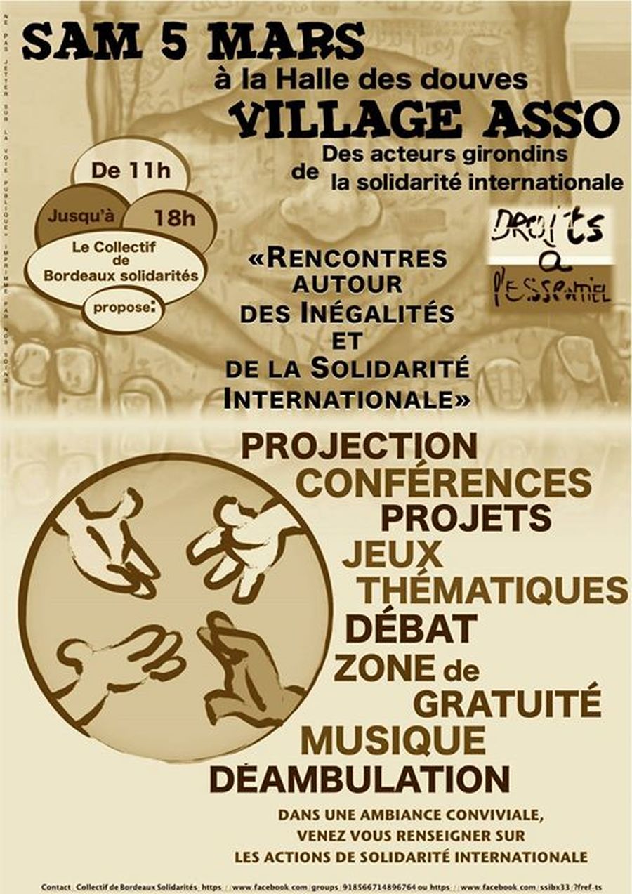 Village associatif sur ''Les rencontres autours des inégalités et de la solidarité internationale''