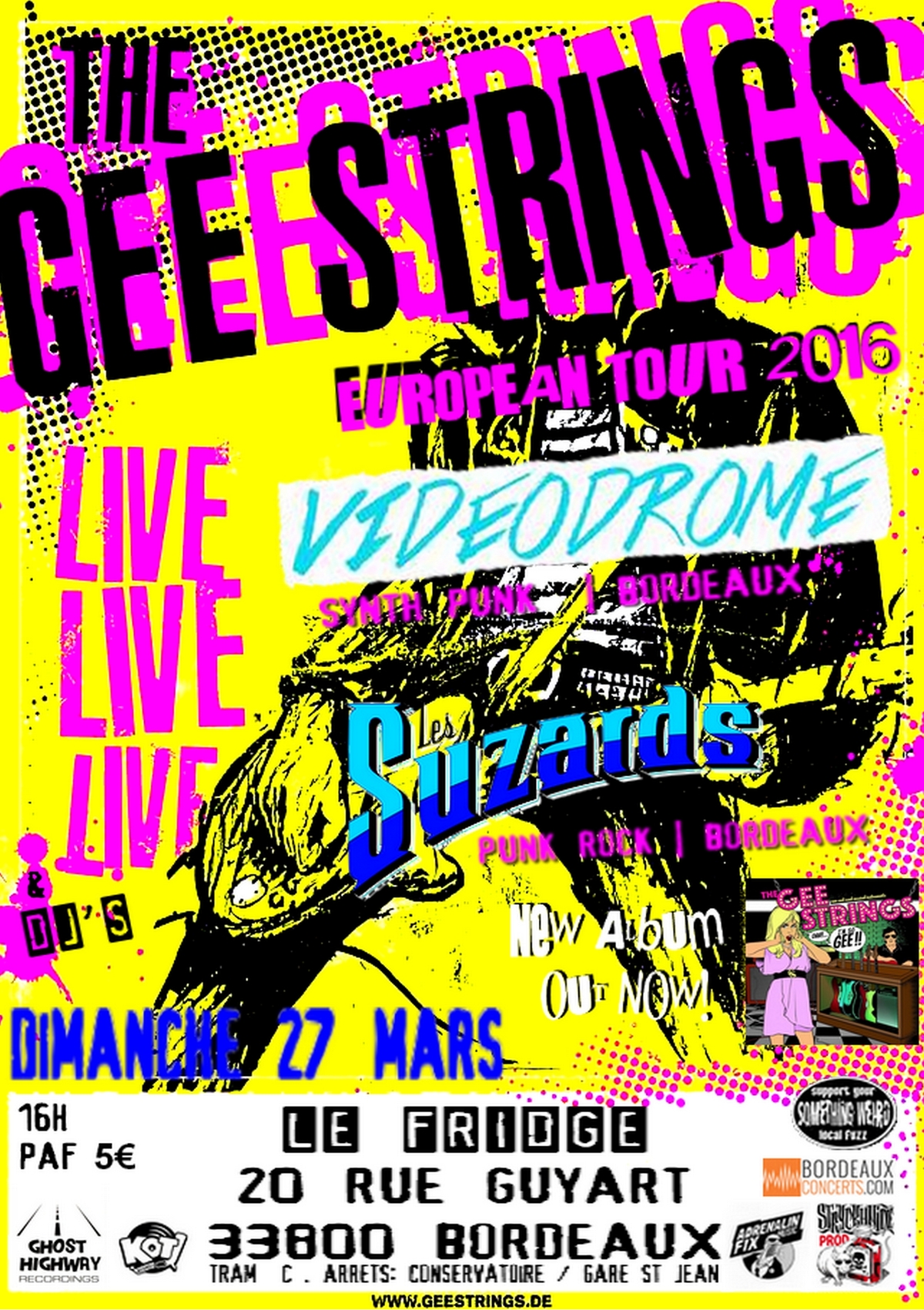The Gee-Strings (release party)+ the Suzards + Videodrome