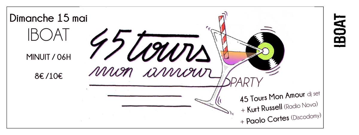 45 Tours Mon Amour + Kurt Russel 'Radio Nova' + Paolo Cortes