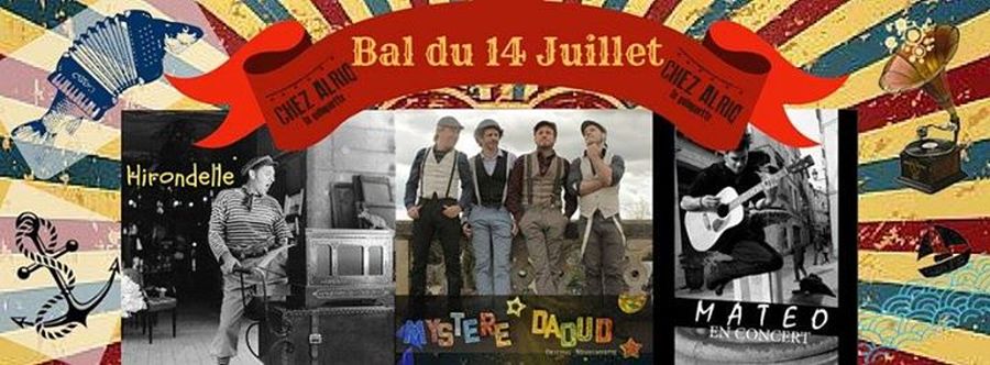 Bal du 14 Juillet avec Hirondelle + Mystère Daoud et Mateo MF
