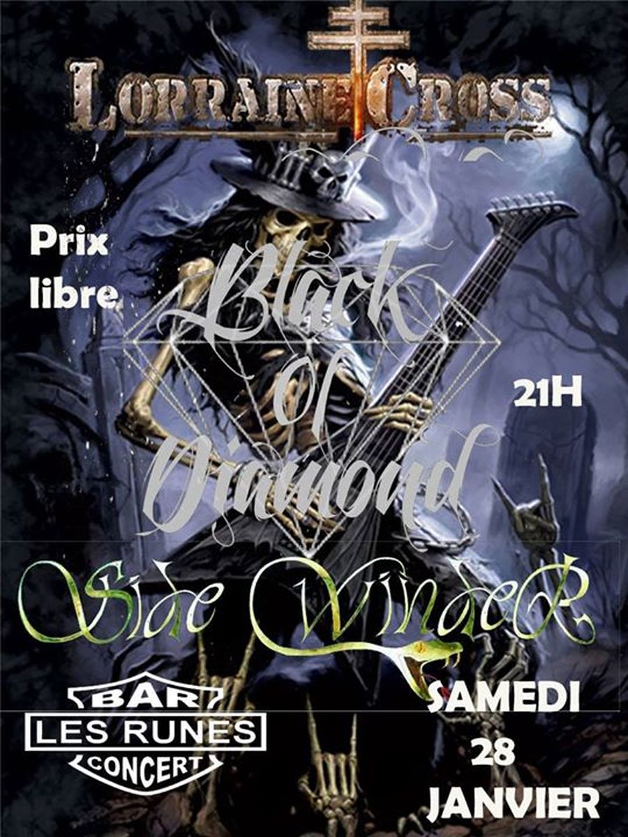 Lorraine Cross + Black Of Diamond  + Side Winder