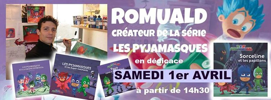 Romuald, créateur des Pyjamasques, en dédicace