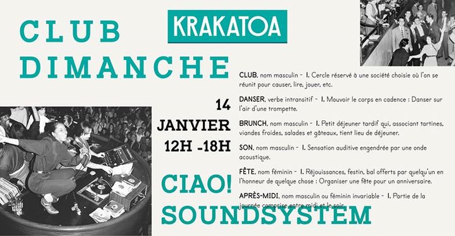 Club Dimanche : Ciao! Soundsystem