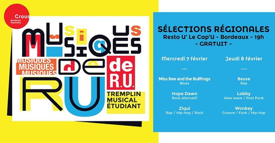 Musiques de R.U. : Concerts de sélection régionale