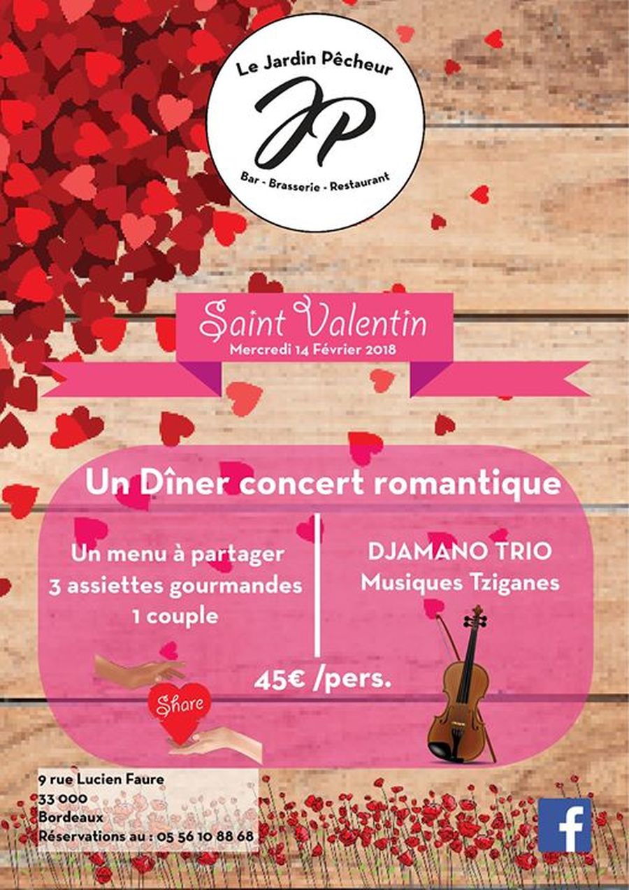 Le Jardin Pêcheur fête la Saint-Valentin