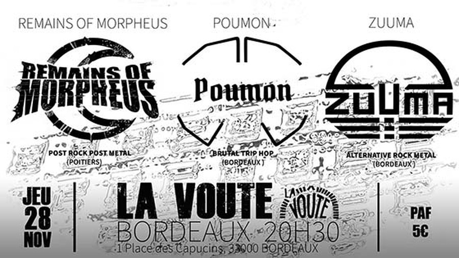 Remains of Morpheus - The Awakening Tour + zuUma + Poumon