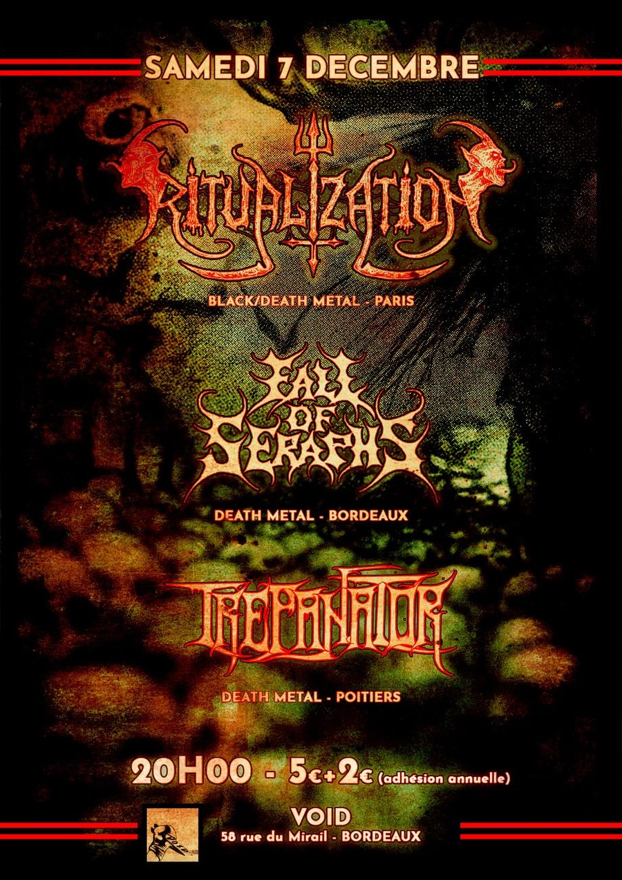 RITUALIZATION + TREPANATOR + FALL OF SERAPHS 
