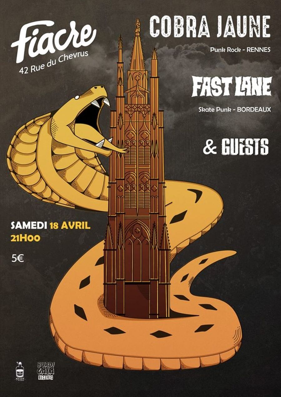 [ANNULÉ] PUNK ROCK SHOW : avec COBRA JAUNE + FAST LANE + GUESTS