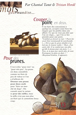 Les mots de la gourmandise