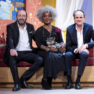 Kad Merad, Claudia Tagbo et Lionel Abelanski dans 