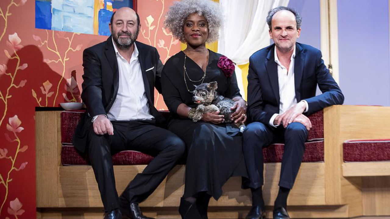 Kad Merad, Claudia Tagbo et Lionel Abelanski dans 