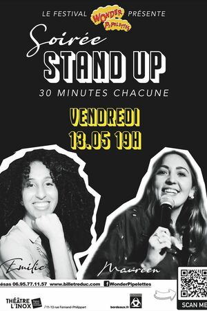 Festival Wonder Pipelettes : Emilie Simonnet et Maureen dans Stand Up - 30 minutes chacune / Apéro - comico