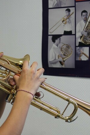 Concert de trompettes par les élèves