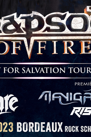 RHAPSODY OF FIRE  + NIGHTMARE + MANIGANCE + Rising Steel