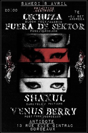 Shaxul + Fuera de Sektor + Lechuza + Venus Berry + Dj set Andreea 