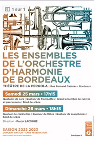 Les ensembles de l’Orchestre d’Harmonie de Bordeaux