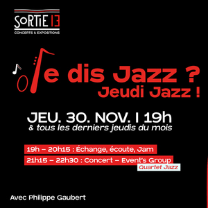 Je Dis Jazz ? Jeudi Jazz ! 