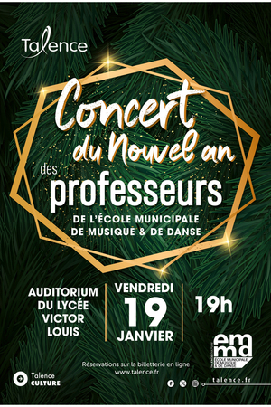 Concert du nouvel an des professeurs de l'école municipale de musique et de danse